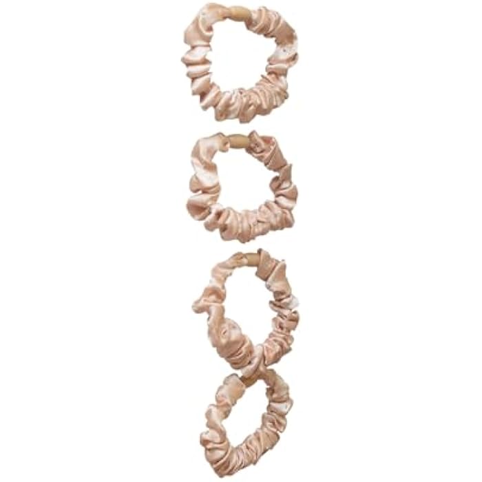 Daphne 4-Piece Girls' Cotton Hair Ties - Pink - Image 4